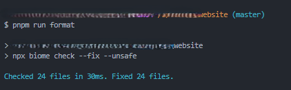 formatter result